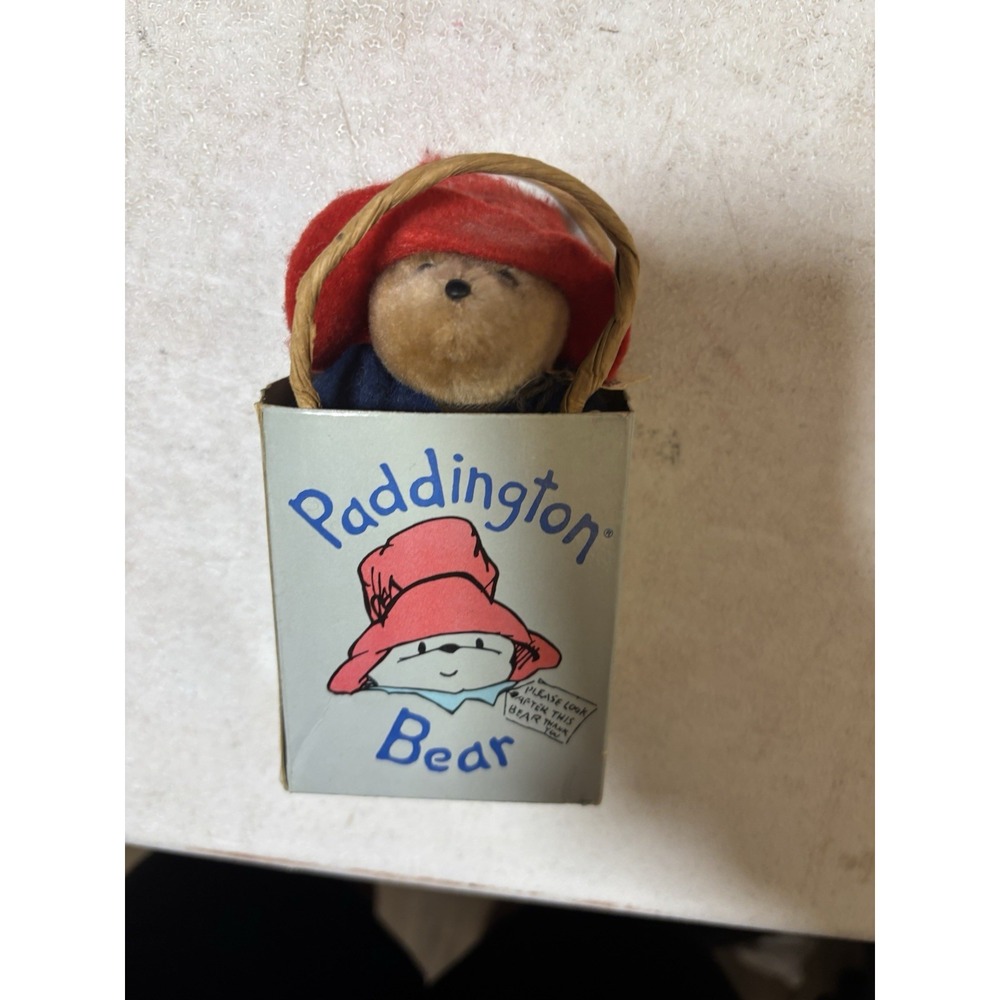Vintage Paddington Bear Red Boots Plush In Gift Bag By Eden Toys 1987